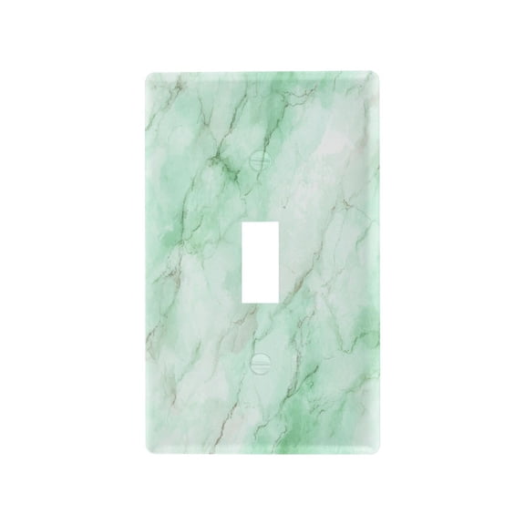 Light Switch Cover Switch Plate Outlet Cover Plug Cover for Electrical Toggle Switch Light Green Marble Texture Pattern
