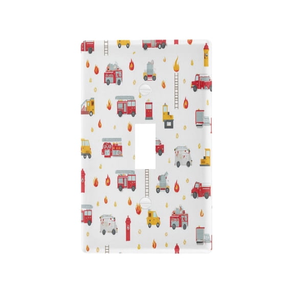 Light Switch Cover Switch Plate Outlet Cover Plug Cover for Electrical Toggle Switch Red Fiery Awesome Patterns