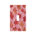 thumbnail image 1 of Light Switch Cover Switch Plate Outlet Cover Plug Cover for Electrical Toggle Switch Red Maple Leaf Pattern, 1 of 6