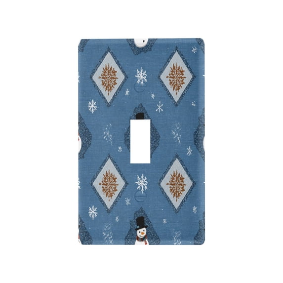 Light Switch Cover Switch Plate Outlet Cover Plug Cover for Electrical Toggle Switch Snowflakes and Smiling Snowmen