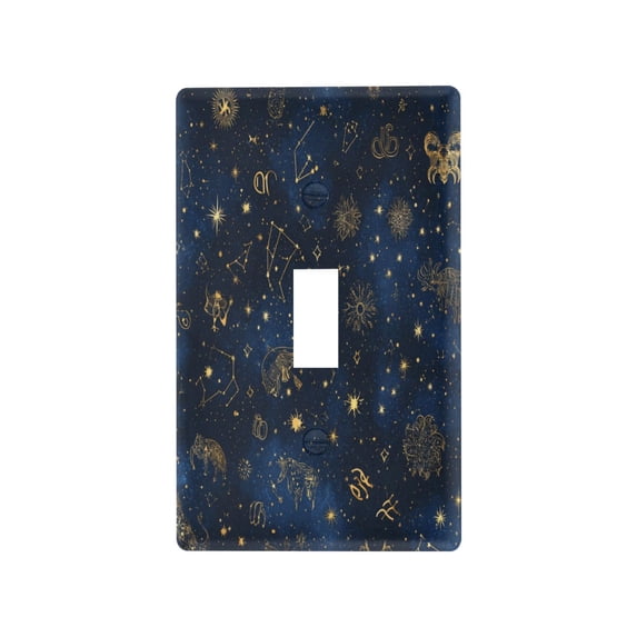 Light Switch Cover Switch Plate Outlet Cover Plug Cover for Electrical Toggle Switch Twinkling Stars and Constellations