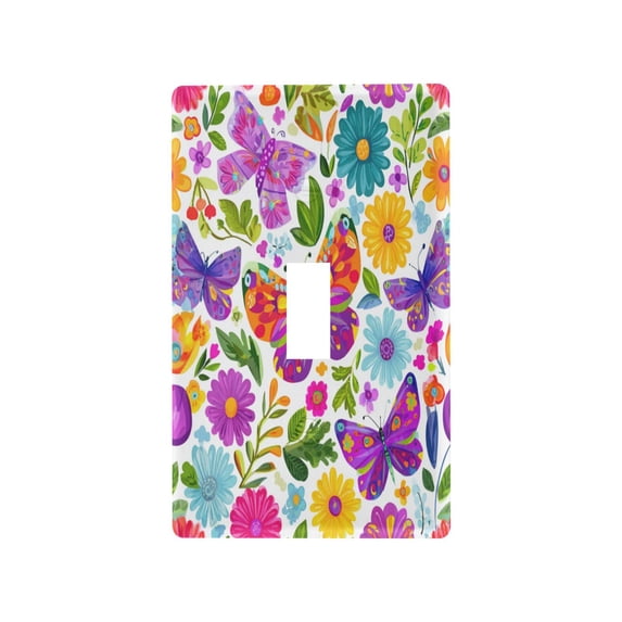 Light Switch Cover Switch Plate Outlet Cover Plug Cover for Electrical Toggle Switch Vibrant and Lively Butterflies