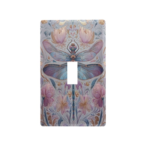Light Switch Cover Switch Plate Outlet Cover Plug Cover for Electrical Toggle Switch Watercolor Ornate Dragonfly