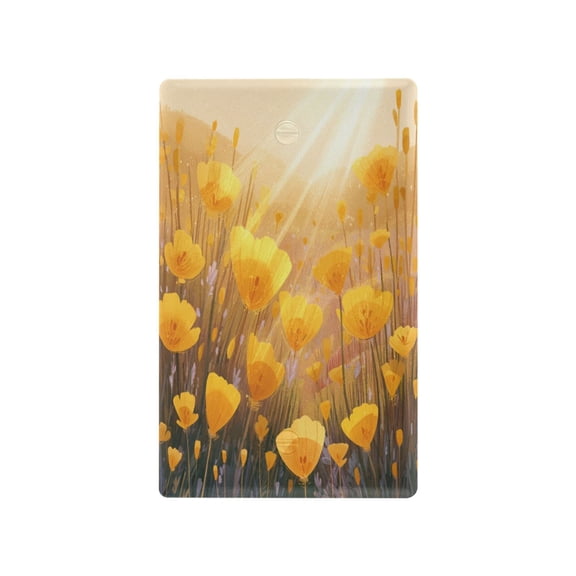 Light Switch Cover Switch Plate Outlet Cover Plug Cover for Electrical Toggle Switch Yellow Flower Field