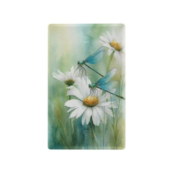 Light Switch Cover Switch Plate Outlet Cover Plug Cover for Electrical Unused Outlet Cover Beautiful Dragonflies and Daisies
