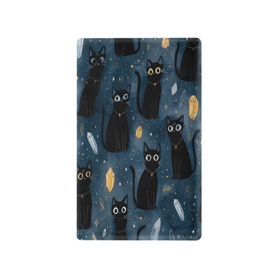 Light Switch Cover Switch Plate Outlet Cover Plug Cover for Electrical Unused Outlet Cover Black Cats and Mystical Symbols