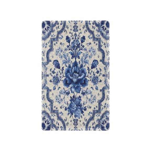 Light Switch Cover Switch Plate Outlet Cover Plug Cover for Electrical Unused Outlet Cover Blue and White Porcelain-style