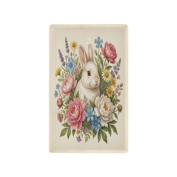 Light Switch Cover Switch Plate Outlet Cover Plug Cover for Electrical Unused Outlet Cover Bunny and Vibrant Flowers
