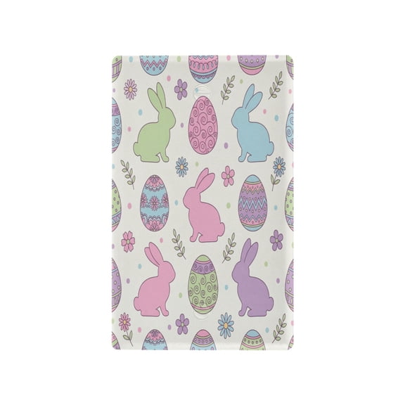 Light Switch Cover Switch Plate Outlet Cover Plug Cover for Electrical Unused Outlet Cover Colorful Easter Bunnies and Eggs