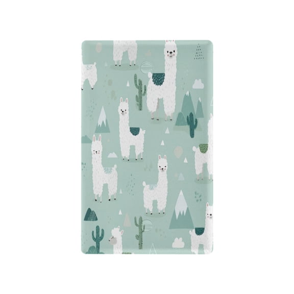 Light Switch Cover Switch Plate Outlet Cover Plug Cover for Electrical Unused Outlet Cover Cute Cartoon Llama Pattern