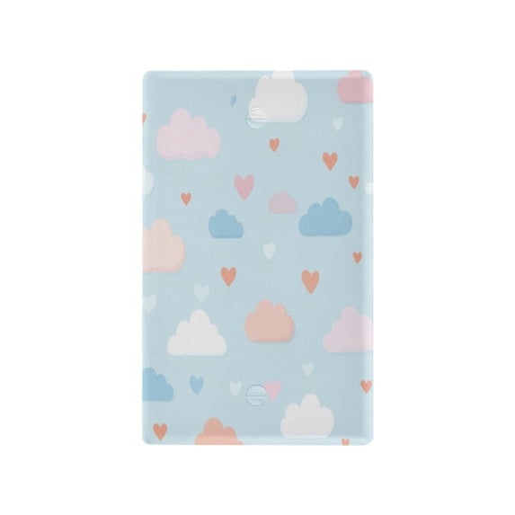 Light Switch Cover Switch Plate Outlet Cover Plug Cover for Electrical Unused Outlet Cover Cute Clouds and Hearts Pattern