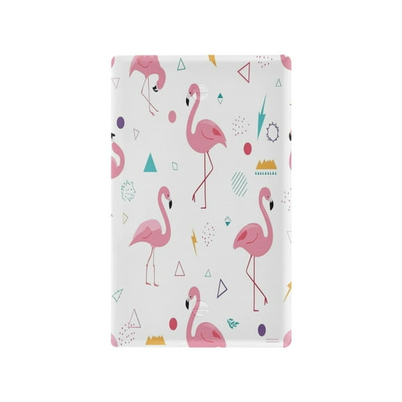 Light Switch Cover Switch Plate Outlet Cover Plug Cover for Electrical Unused Outlet Cover Cute Flamingo Pattern