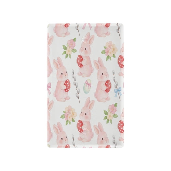 Light Switch Cover Switch Plate Outlet Cover Plug Cover for Electrical Unused Outlet Cover Cute Pink Bunny Pattern