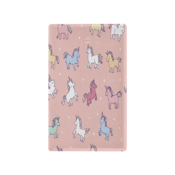 Light Switch Cover Switch Plate Outlet Cover Plug Cover for Electrical Unused Outlet Cover Cute Various Poses Unicorns
