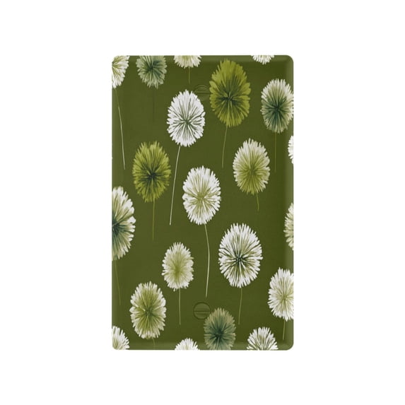 Light Switch Cover Switch Plate Outlet Cover Plug Cover for Electrical Unused Outlet Cover Green Dandelions Pattern