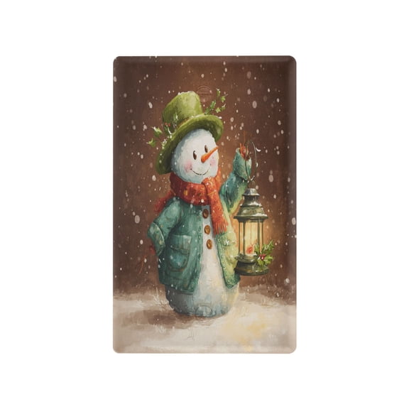 Light Switch Cover Switch Plate Outlet Cover Plug Cover for Electrical Unused Outlet Cover Green-clad Snowman