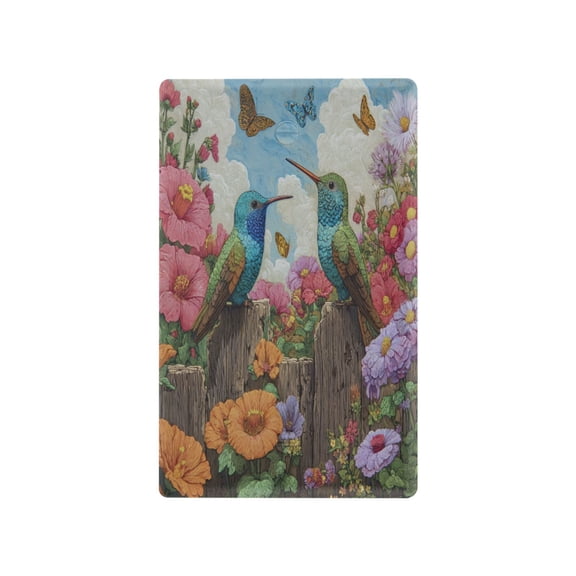Light Switch Cover Switch Plate Outlet Cover Plug Cover for Electrical Unused Outlet Cover Hummingbirds and Flowers