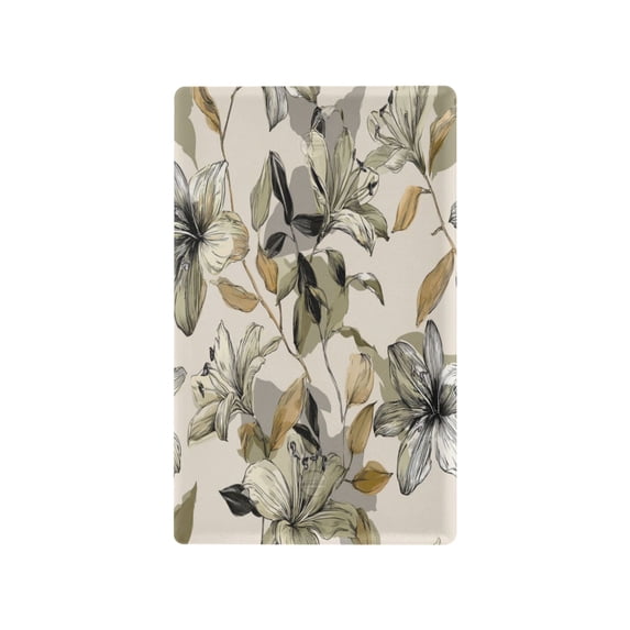 Light Switch Cover Switch Plate Outlet Cover Plug Cover for Electrical Unused Outlet Cover Lily Motifs Pattern