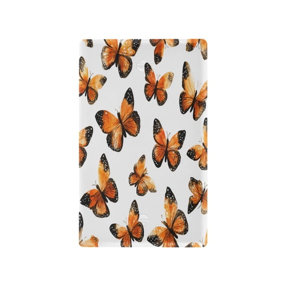 Light Switch Cover Switch Plate Outlet Cover Plug Cover for Electrical Unused Outlet Cover Orange-black Butterfly