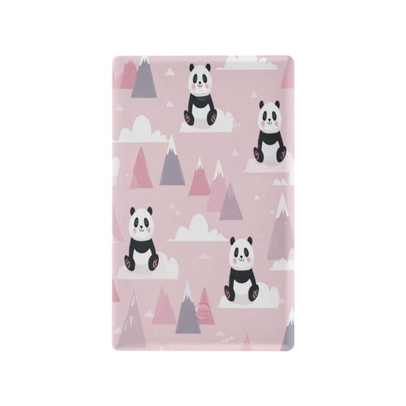 Light Switch Cover Switch Plate Outlet Cover Plug Cover for Electrical Unused Outlet Cover Panda and Clouds Pattern