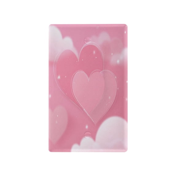 Light Switch Cover Switch Plate Outlet Cover Plug Cover for Electrical Unused Outlet Cover Pink Dreamy Heart