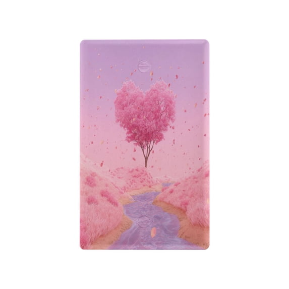Light Switch Cover Switch Plate Outlet Cover Plug Cover for Electrical Unused Outlet Cover Pink Heart-shaped Tree