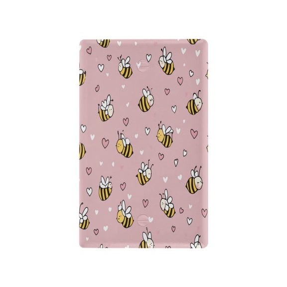 Light Switch Cover Switch Plate Outlet Cover Plug Cover for Electrical Unused Outlet Cover Small Heart and Bee Patterns