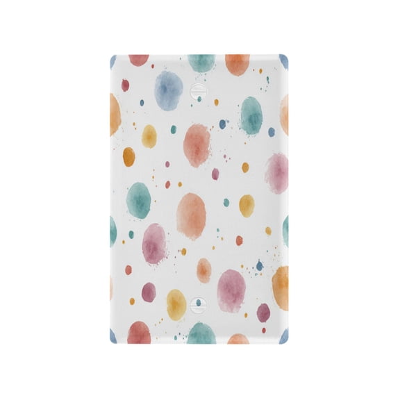 Light Switch Cover Switch Plate Outlet Cover Plug Cover for Electrical Unused Outlet Cover Small Watercolor Splashes and Dots