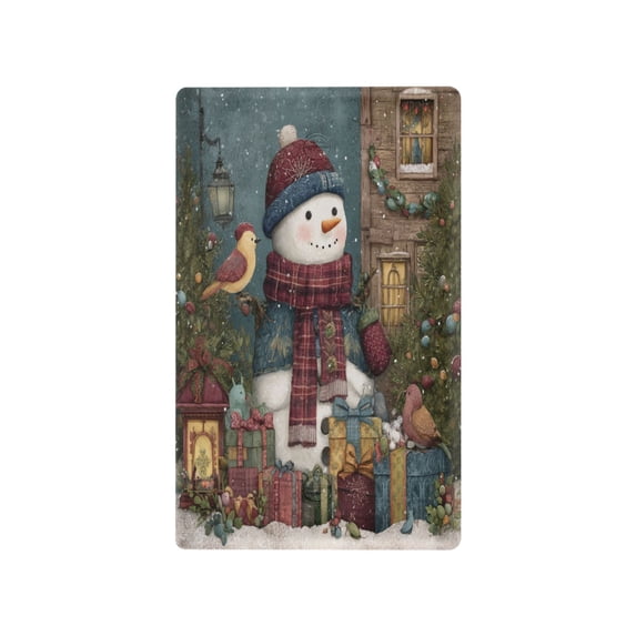 Light Switch Cover Switch Plate Outlet Cover Plug Cover for Electrical Unused Outlet Cover Snowman and Gift Box