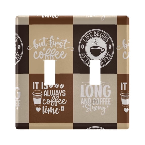 Light Switch Cover Theme Coffee Plates Faceplate Decorative Switch Plate for Bedroom Home Decor