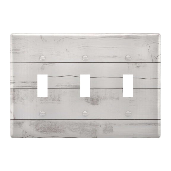 Light Switch Cover White Wood Plates Faceplate Decorative Switch Plate for Bedroom Home Decor