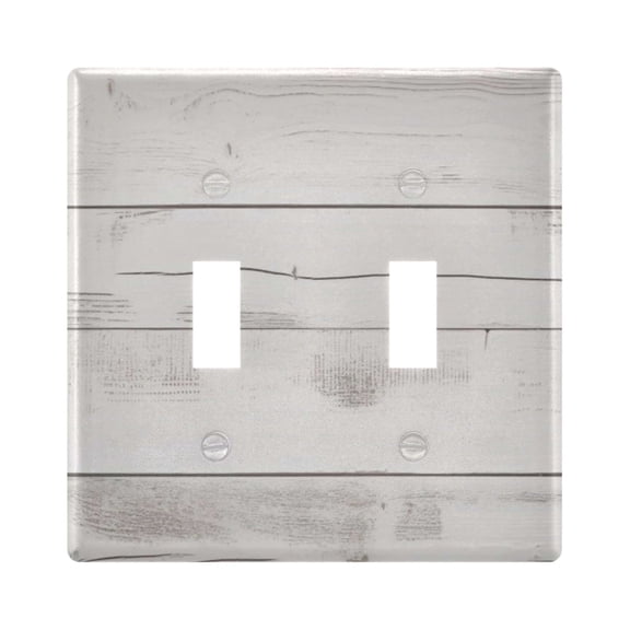 Light Switch Cover White Wood Plates Faceplate Decorative Switch Plate for Bedroom Home Decor