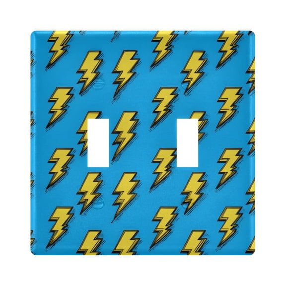 Light Switch Cover Yellow Lightning Symbol Plates Faceplate Decorative Switch Plate for Bedroom Home Decor