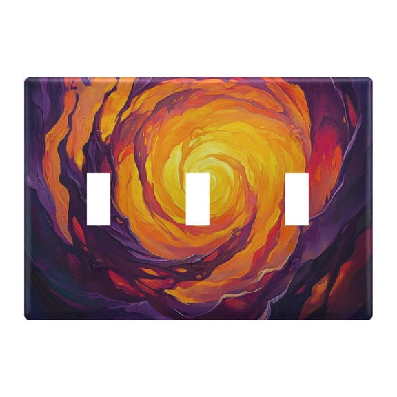 Light Switch Cover Yellow Vortex Plates Faceplate Decorative Switch Plate for Bedroom Home Decor