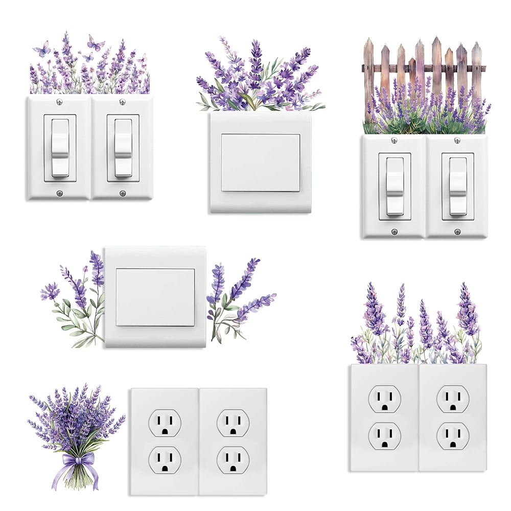Outlit Sticker Light Switch Plate Stickers Labels Decals 6Pcs 7
