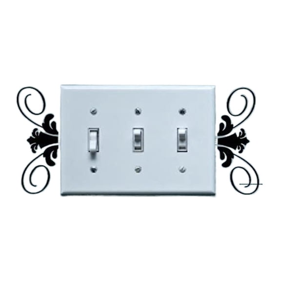 Light Switch Scroll Vinyl Decal Wall Sticker Living Bedroom Dining Room Dcor Art