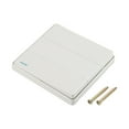 thumbnail image 1 of Light Switch Wall Panel Push Button 3 Gang 2 Way White 250V 10A 86mmx86mm, 1 of 5