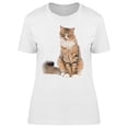 thumbnail image 1 of Light Tabby Norwegian Cat T-Shirt Women -Image by Shutterstock, Female Medium, 1 of 2