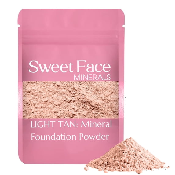 Light Tan Foundation Shade – Bulk Mineral Makeup Refill Pouch, 12g – Sweet Face Minerals