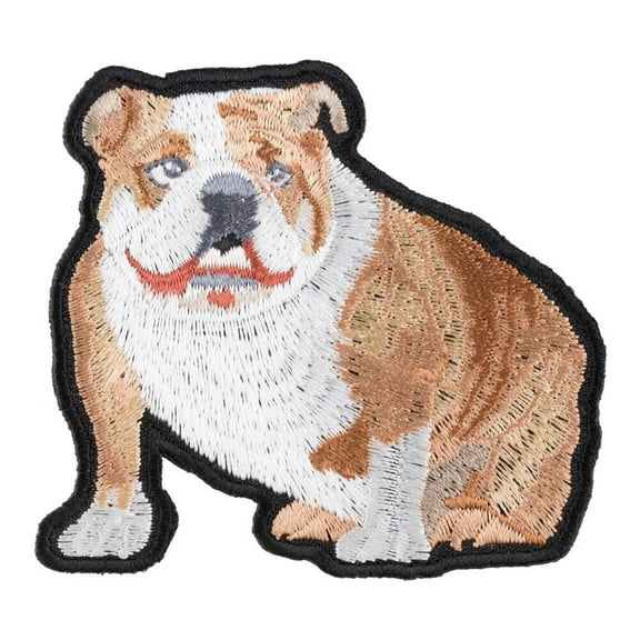 Light Tan & White English Bulldog Patch, Dog & Pet Patches