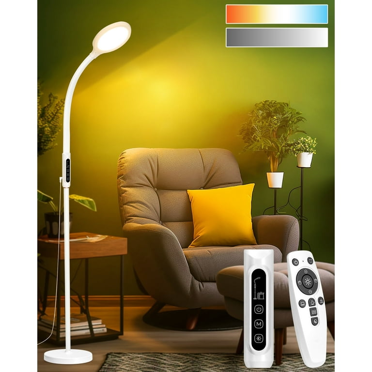Light Therapy Floor Lamp 11000 Lux Sun Light Happy Lamp 10 Color Temperature 10 Level Adjustable Brightness 95 Combinations Plus 6 Scene Modes