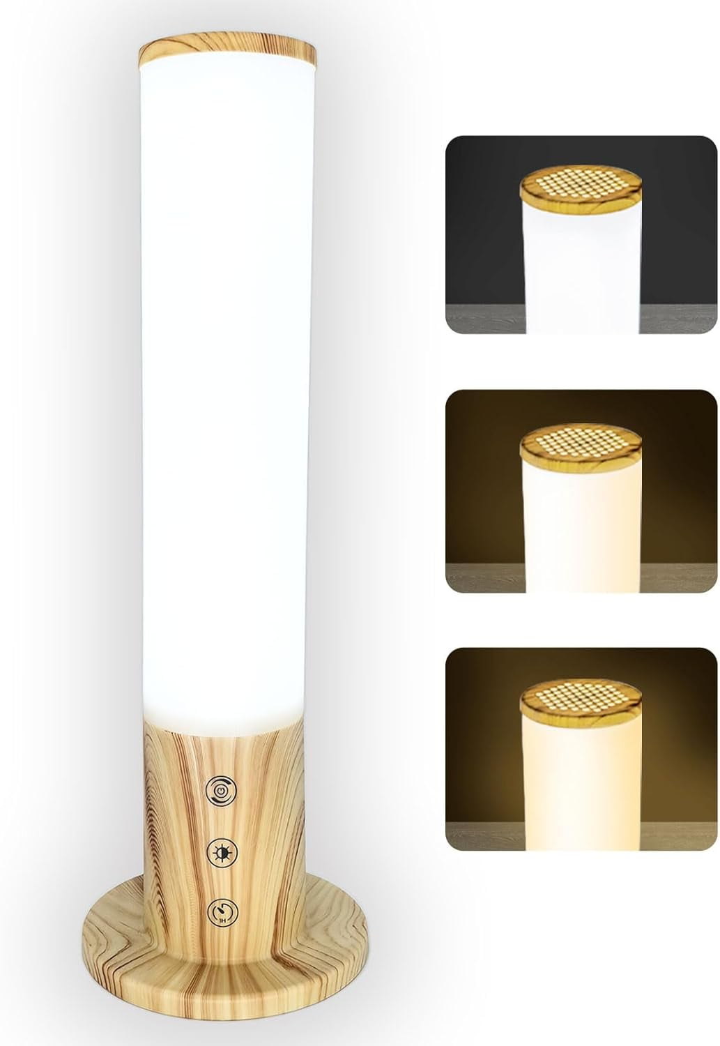 Light Therapy Lamp 10,000 Lux Happy Sunlight Lamps UV-Free with 3 Color ...