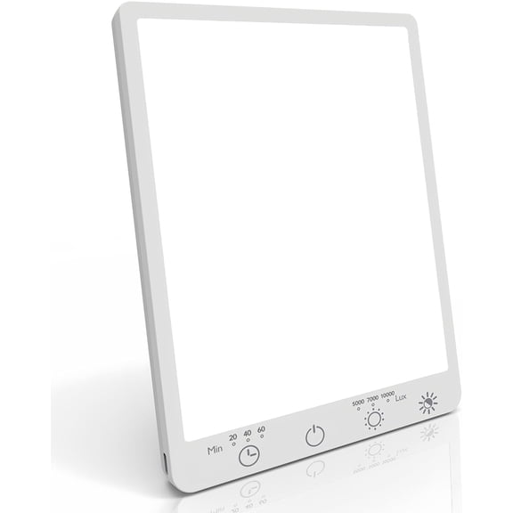 Light Therapy Lamp - 10000 Lux Full Spectrum Light Therapy,3 Color Portable Therapy Lamp,Wall Mount Daylight Lamp for Home & Office Use,3 Timing & 3 Mode Touch with Memory