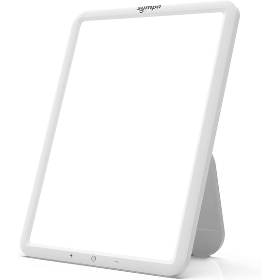 Light Therapy Lamp, Sun Lamp with 10000 Lux, Happy Mood Lamp with Adjustable Brightness, Memory Function & 30 Minute Timer & Rotatable Stand, for Home Office Traveling