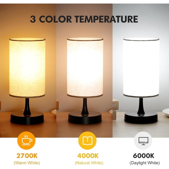 Light Therapy Lamp with 3 Color Temps, 4 Brightness Levels and Timer, 10000 Lux Daylight Lamp for Home, Office, Decoration