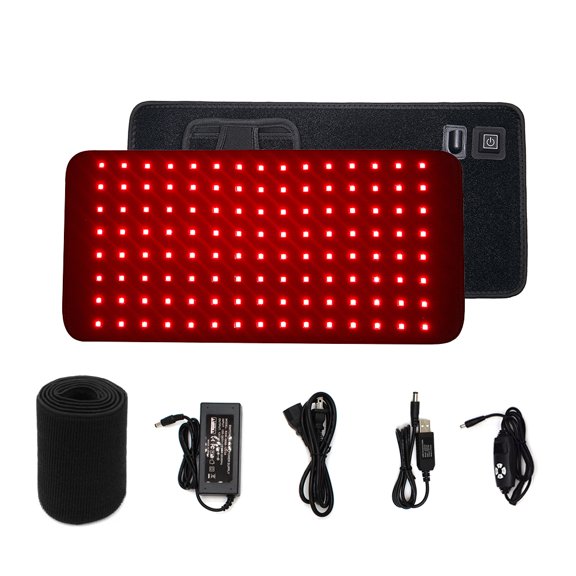 Rebelduck Red Light Pad, 15.75x7.87in, Flexible 660nm & 850nm LED Wrap with Adjustable Straps and Timer for at-Home Body Relaxation.