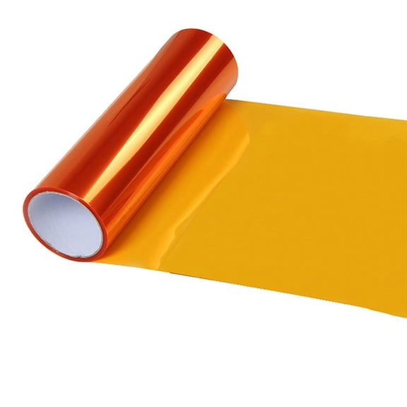 Light Tint Film Orange Decorative Lighting Film for Car Headlights Taillights Motorcycles, Custom Light Cover Vinyl with Strong Adhesive