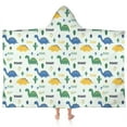 thumbnail image 1 of Light Toned Dinosaur with ROAR Pattern Hooded Bath Towel，60"x35" for Ages 3 To 12 Kids, Quick Dry Lightweight Soft Microfiber Hood Beach Towel Cover Up for Kids, 1 of 7