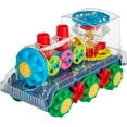 thumbnail image 1 of Light Up Train Toy for Toddlers - Transparent Gear Car Toys for Kids - Early Music Educational Crawling Toys - Flashing Lights and Battery Operated - Birthday for Boys & Girls, 1 of 8