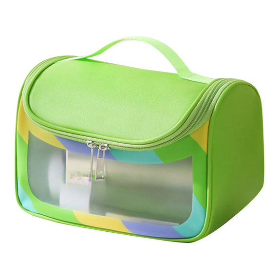 Light Transparent Makeup Bag Portable Travel Cosmetic Organizer Hand Held Sundries Storage Pouch for Daily Necessities